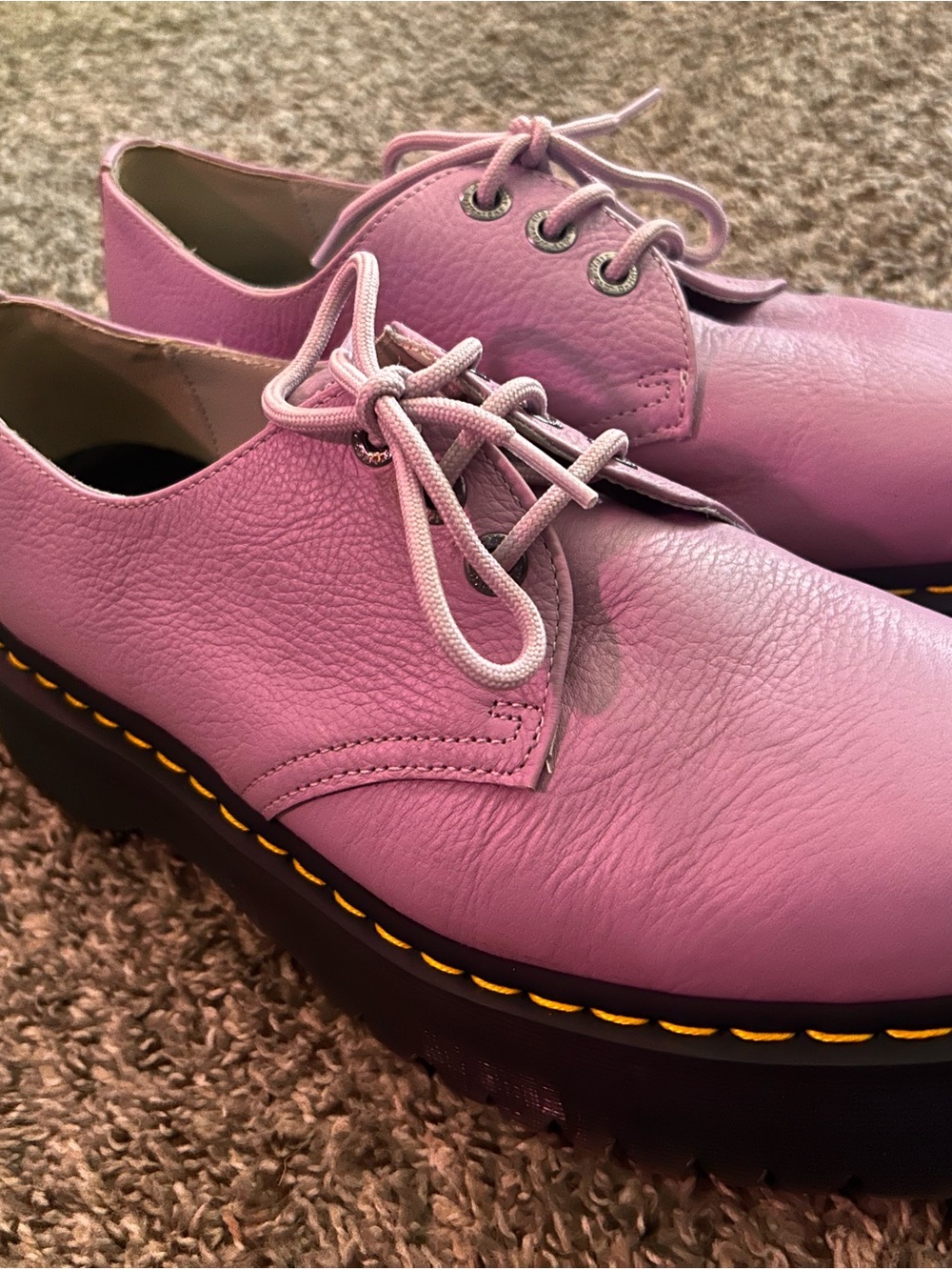 Dr. Marten Leather Lace-Up Platform Oxfords - Women